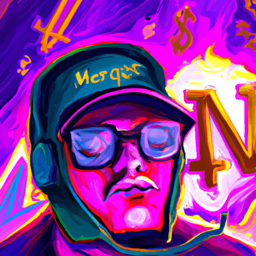 a breath taking expressive abstract visual about Memevengers, cryptocurrency, Uniswap, market cap, trading volume, gorgeous digital painting, warm colors captivating, trending on ArtStation, in the style of vaporwave.
