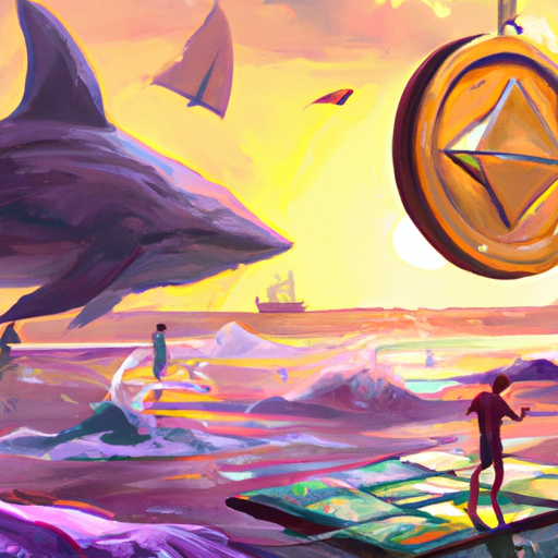 a professional digital painting about Ethereum, whales, cryptocurrency, investor interest, gorgeous digital painting, warm colors captivating, trending in artstation