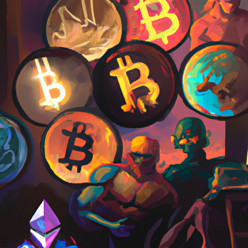 a professional digital painting about market recovery, Bitcoin, SEC, Binance, Coinbase, Ethereum, Tron, Litecoin, Stacks, gorgeous digital painting, warm colors captivating, trending in artstation.