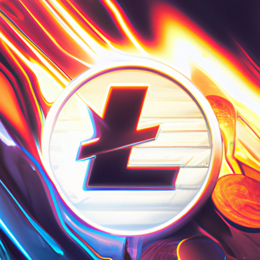 a breath taking expressive abstract visual about Litecoin, Uwerx, cryptocurrency, market cap, trading volume, innovative features, gorgeous digital painting, warm colors captivating, trending on ArtStation, in the style of vaporwave