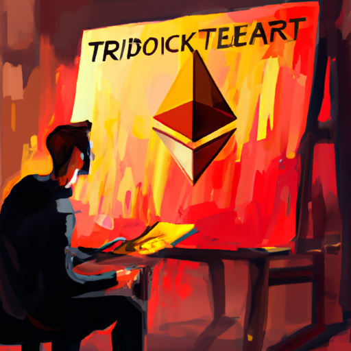 a professional digital painting about TradFi market, crypto, BlackRock ETF, Polygon, Vechain, price recovery, gorgeous digital painting, warm colors captivating, trending on ArtStation