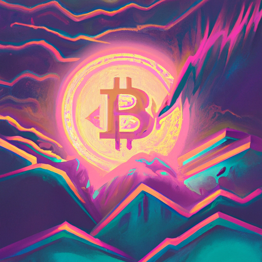 a professional digital painting about cryptocurrency, bitcoin, altcoins, market trends, gains and losses, gorgeous digital painting, warm colors captivating, trending on ArtStation, in the style of vaporwave