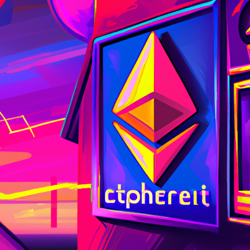 a professional digital painting about Ethereum, altcoins, market trends, trading volume, indicators, gorgeous digital painting, warm colors captivating, trending on ArtStation, in the style of vaporwave
