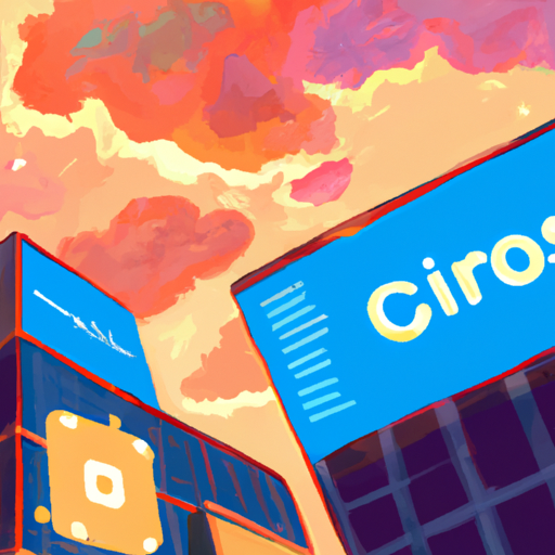 a professional digital painting about Cronos Labs, Google Cloud, blockchain, AI, innovation, gorgeous digital painting, warm colors captivating, trending in artstation