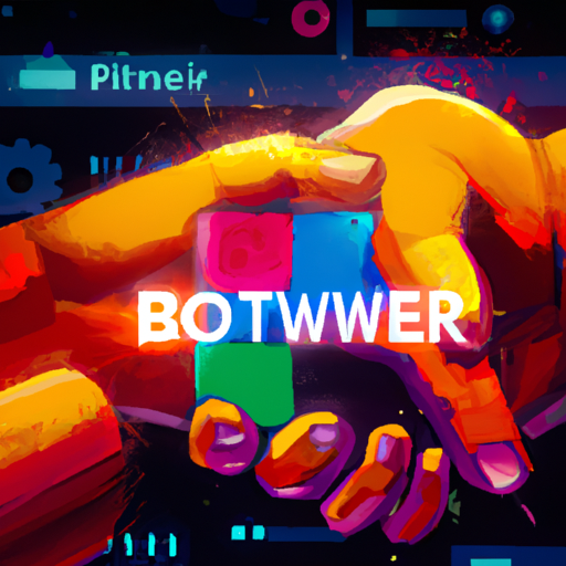 a professional digital painting about Power Browser and.bit partnership, decentralized identity, Web3, blockchain technology, enhanced control, gorgeous digital painting, warm colors captivating, trending on ArtStation