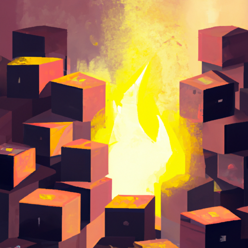 A professional digital painting about Fireblocks, blockchain, digital assets, financial institutions, integration, security, gorgeous digital painting, warm colors captivating, trending on ArtStation.
