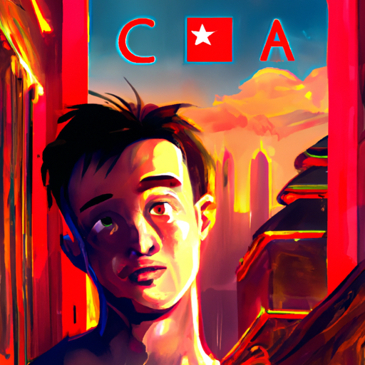 a professional digital painting about China, crypto market, Avorak, blockchain, artificial intelligence, gorgeous digital painting, warm colors captivating, trending in artstation.