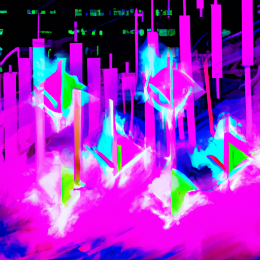 a breath taking expressive abstract visual about Pendle cryptocurrency, price surge, Binance listing, trading volume, gorgeous digital painting, warm colors captivating, trending on ArtStation, in the style of vaporwave