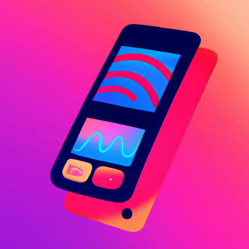 A professional digital painting featuring Viva Wallet's Tap to Pay on iPhone and the Viva Terminal iOS App, showcasing contactless payment acceptance. The painting captures the convenience, simplicity, and security of the payment solution, with warm colors and captivating visuals. The artwork is trending on ArtStation and is created in the style of vaporwave.