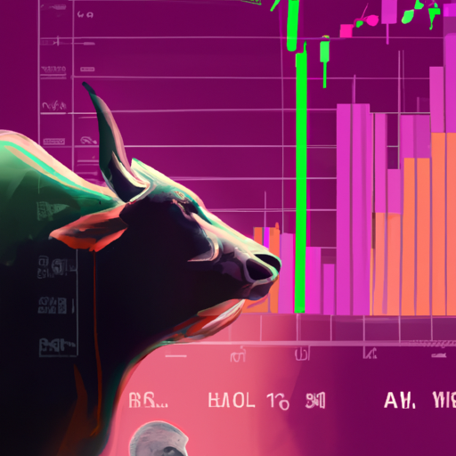 a professional digital painting about Nifty 50, Indian stock market, economic transformations, bullish trend, technical analysis, price prediction, Indian economy, gorgeous digital painting, warm colors captivating, trending on ArtStation, in the style of vaporwave