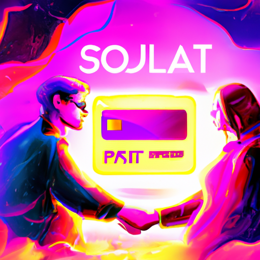 A professional digital painting about the partnership between SafePal Wallet and GoPlus Security, blockchain security, collaboration, enhanced security measures, exclusive rewards, gorgeous digital painting, warm colors captivating, trending on ArtStation, in the style of vaporwave.
