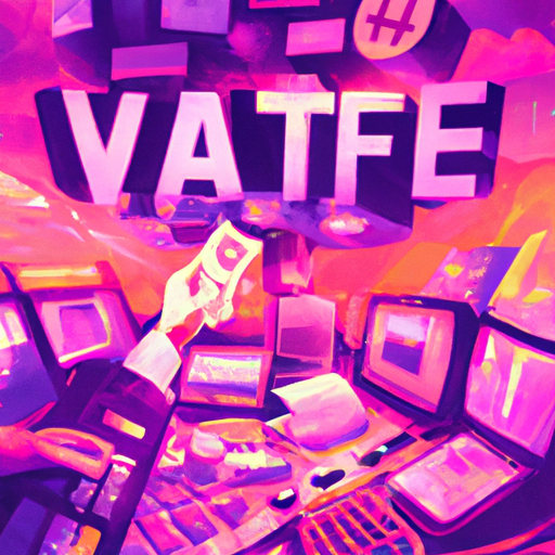 A professional digital painting about Volante Technologies, wholesale banking payments, market share, industry record, global rankings, cloud payments, modernization, financial institutions, gorgeous digital painting, warm colors captivating, trending on ArtStation, in the style of vaporwave