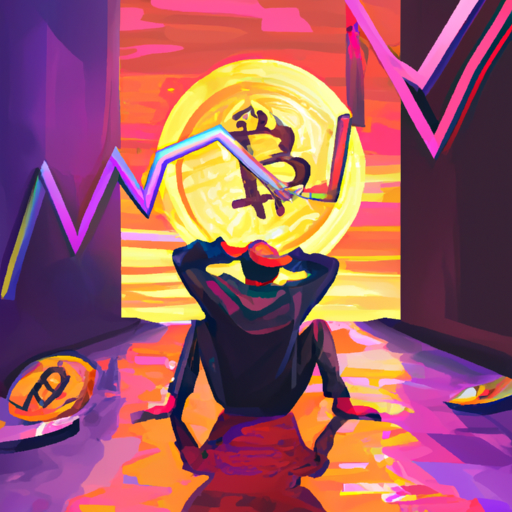 a professional digital painting about market recovery, bitcoin, solana, volatility, trading, gorgeous digital painting, warm colors captivating, trending on ArtStation, in the style of vaporwave