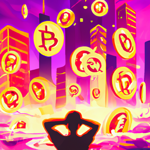 a professional digital painting about the challenges and developments in the crypto industry, security breaches, legal disputes, regulatory inquiries, and market closures, gorgeous digital painting, warm colors captivating, trending on ArtStation, in the style of vaporwave