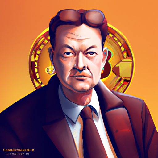 a professional digital painting about John Reed Stark, SEC, Bitcoin ETFs, commentary, spot ETFs, gorgeous digital painting, warm colors captivating, trending in ArtStation