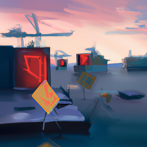 a professional digital painting about Harbor Protocol, security incident, damages, culprits, gorgeous digital painting, warm colors captivating, trending on ArtStation, in the style of vaporwave